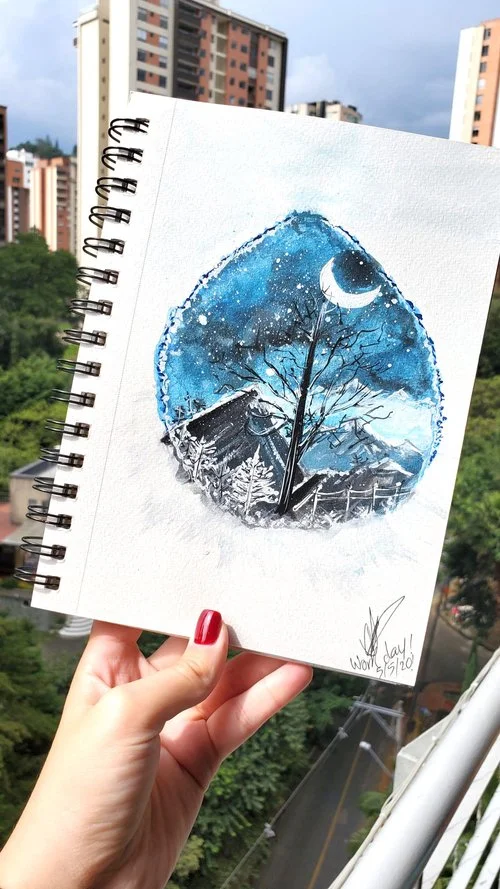 Azul watercolor