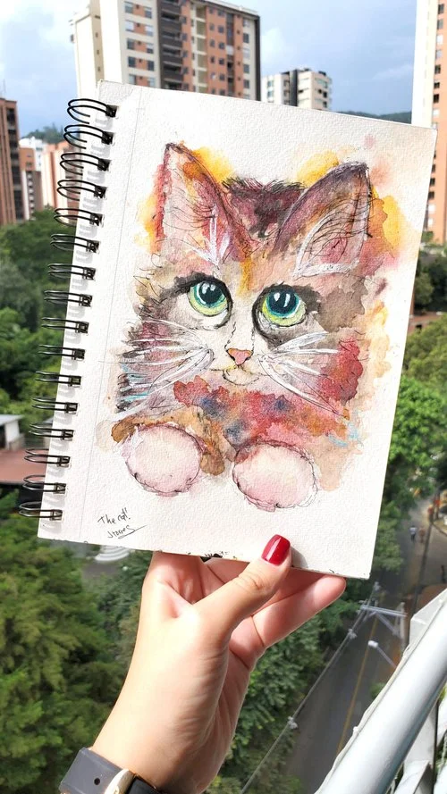 Cat watercolor