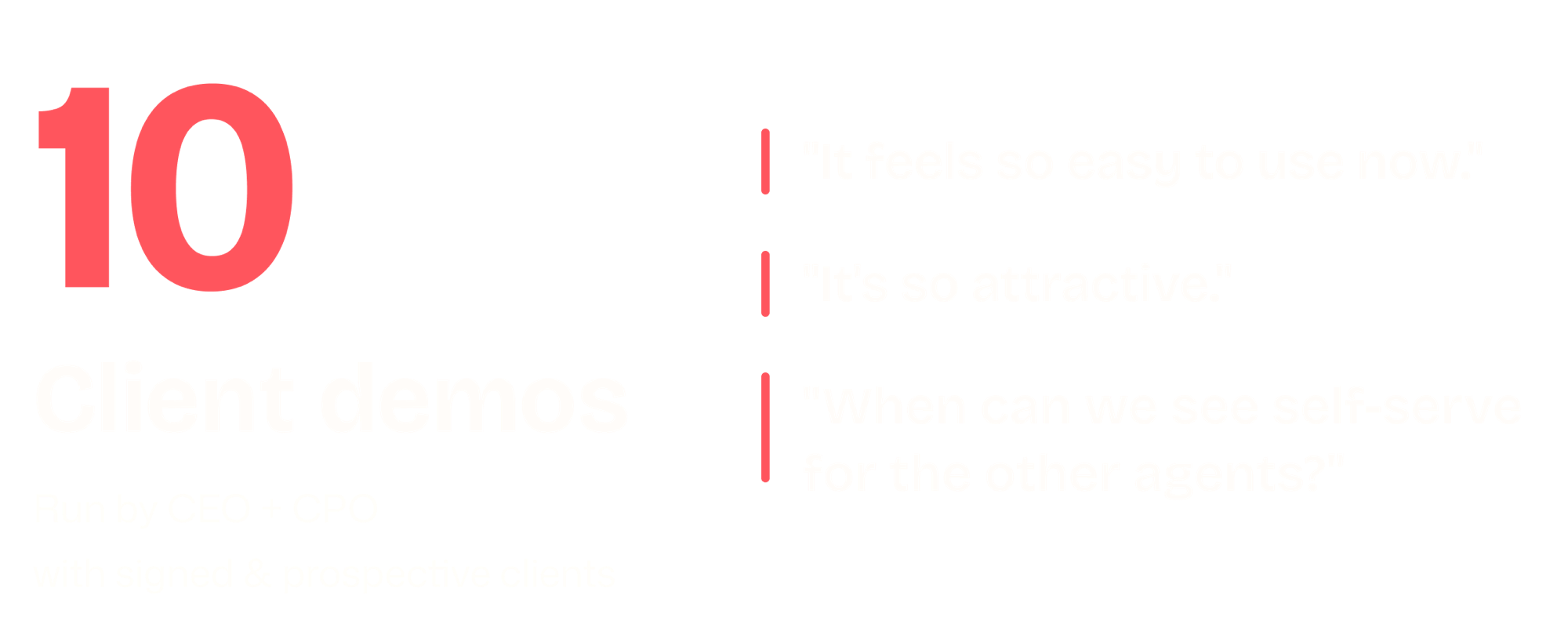 CEO feedback on the chat-first approach